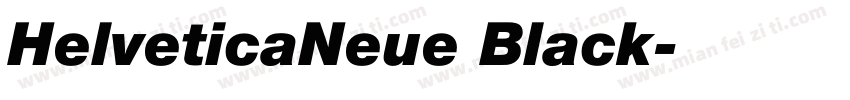 HelveticaNeue Black字体转换